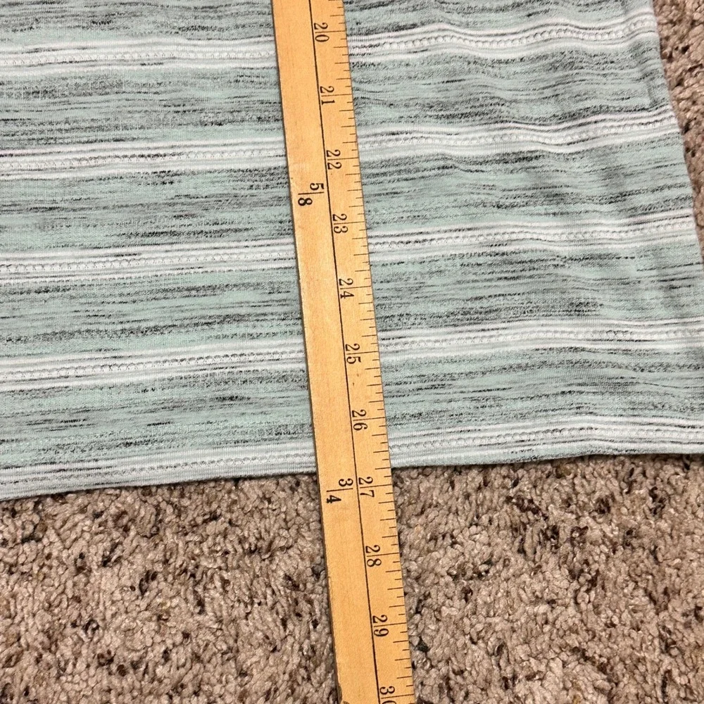 Denim & Flower Ricky Singh T-Shirt Women M Mint Green Excellent Striped Tee